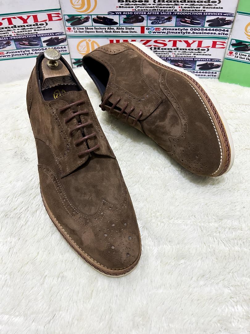 Brown suede